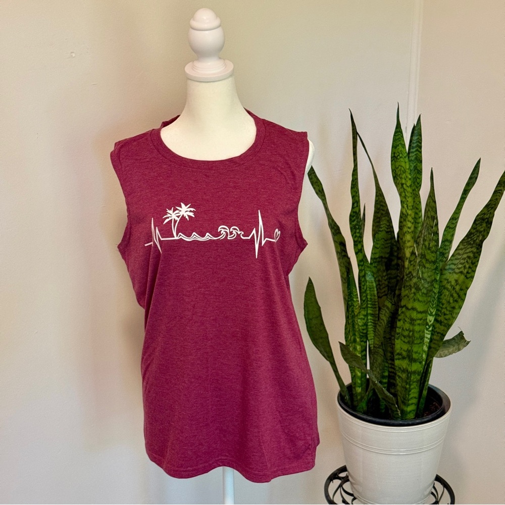 Graphic Design Crew Neck Muscle Tee
